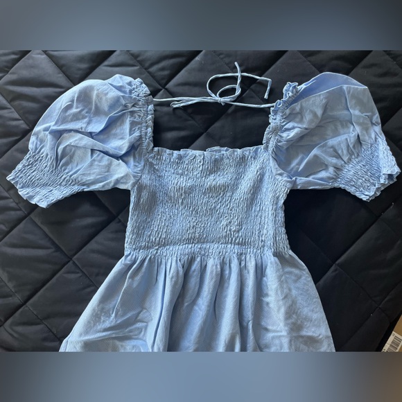 Hill House Athena Nap Dress in Blue Glitter Check XS - Picture 6 of 14